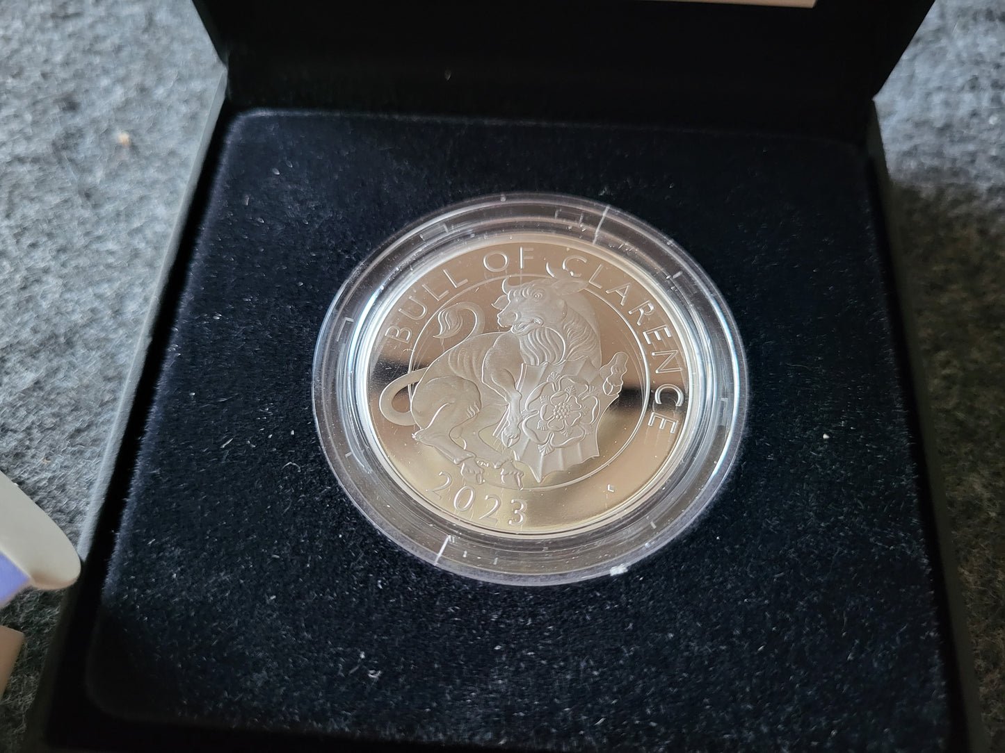 1oz Silber Tudor Beasts Black Bull of Clarence 2023 PP
