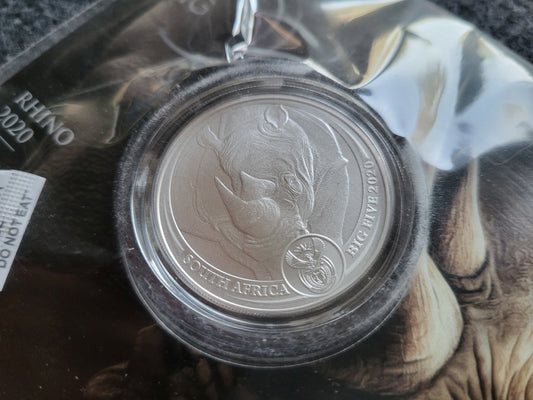 1oz Silber Big Five Nashorn 2020