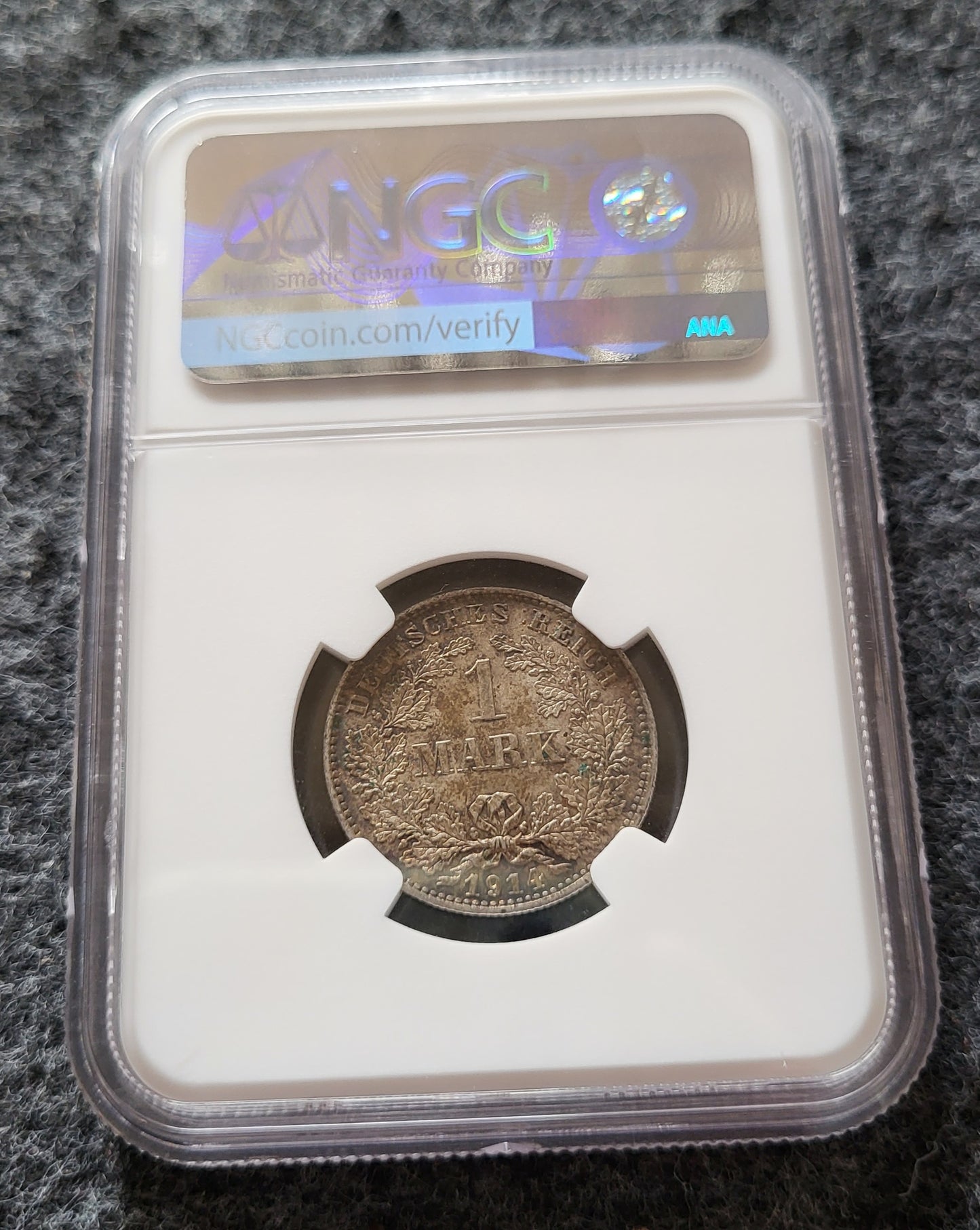 1 Mark Kaiserreich 1914 E NGC zertifiziert MS 64
