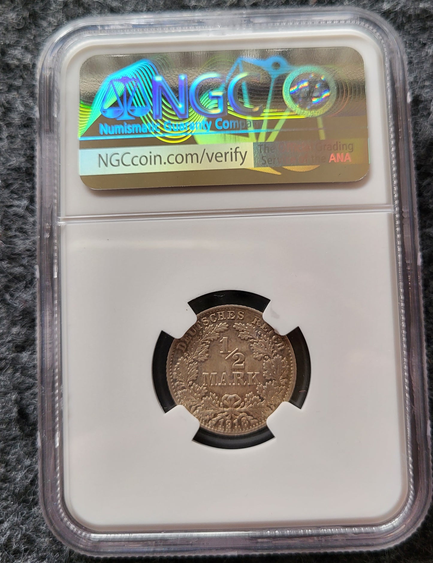 1/2 Mark Kaiserreich 1918 D NGC MS 64