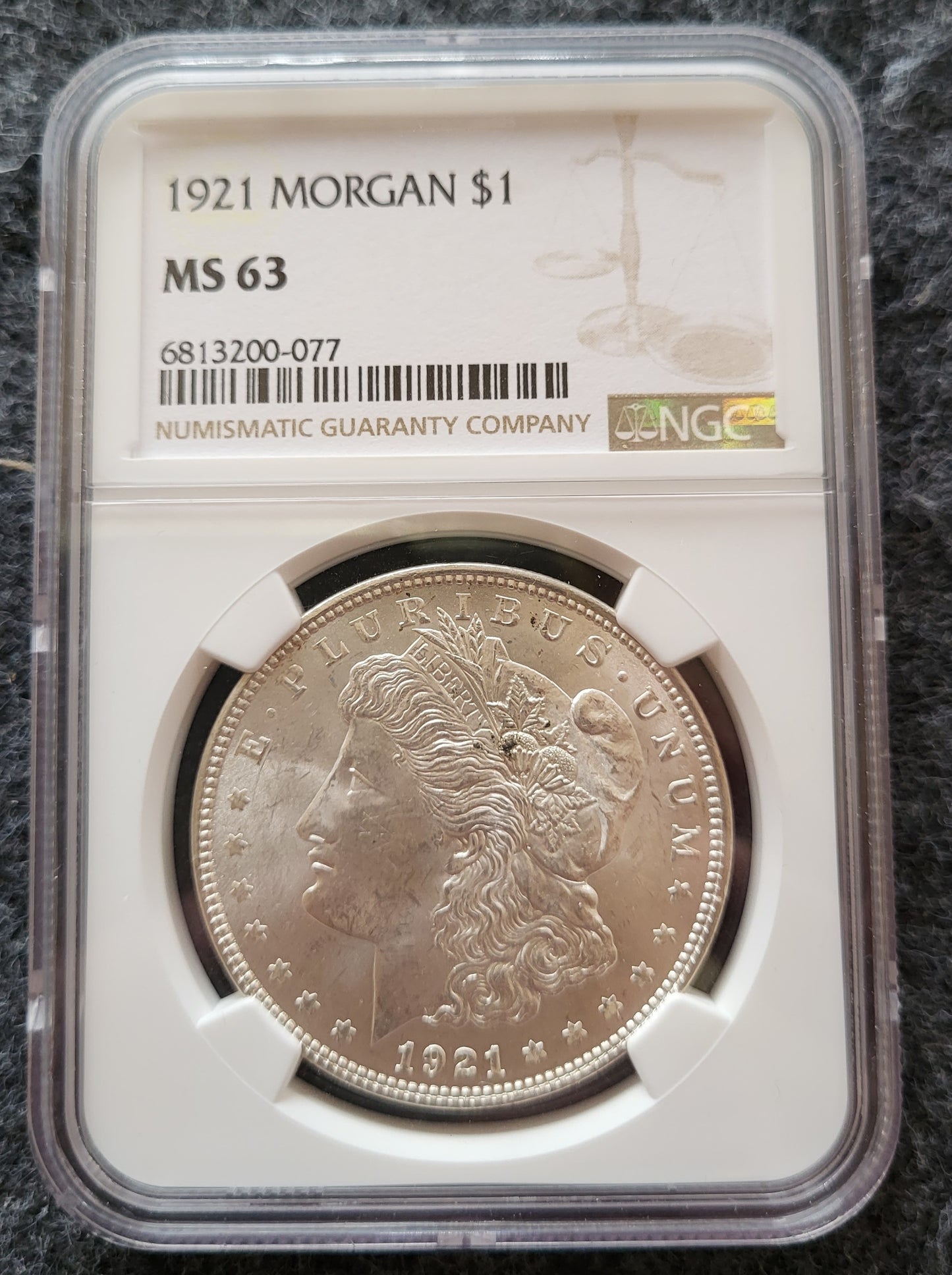Morgan Dollar 1921 MS 63