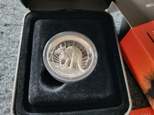 1oz Silber Australian Kangaroo 2011 PP High Relief
