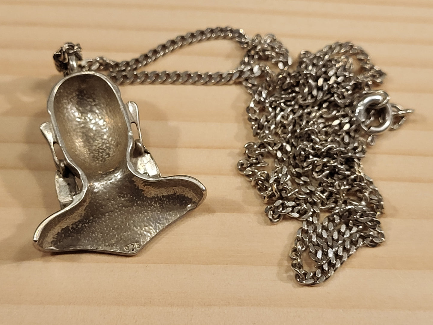 Handgefertigter Anhänger mit Kette 925er Sterling Silber 13,32g, 60cm