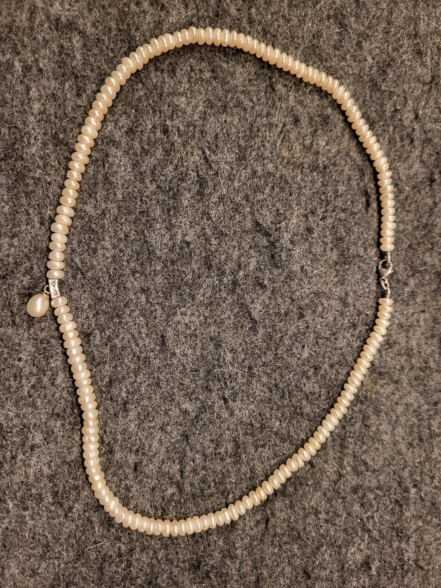 Perlenkette mit natürlichen Perlen und 925er Silber Verschluss