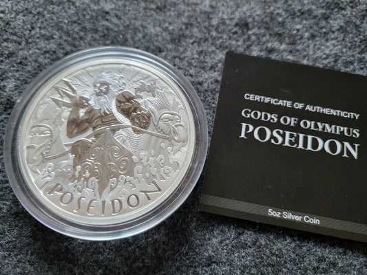 5oz Silber Gods of Olympus 2021 Poseidon