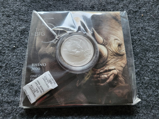 1oz Silber Big Five Nashorn 2020