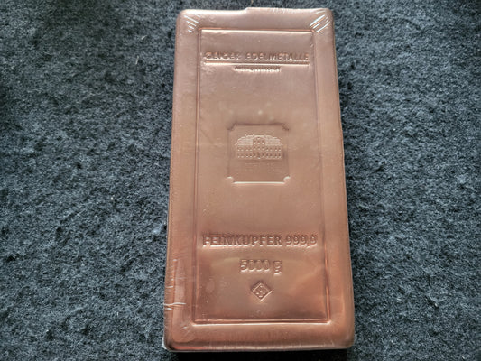 5kg Kupferbarren Geiger Edelmetalle