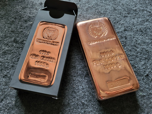 1kg Kupferbarren Germania Mint