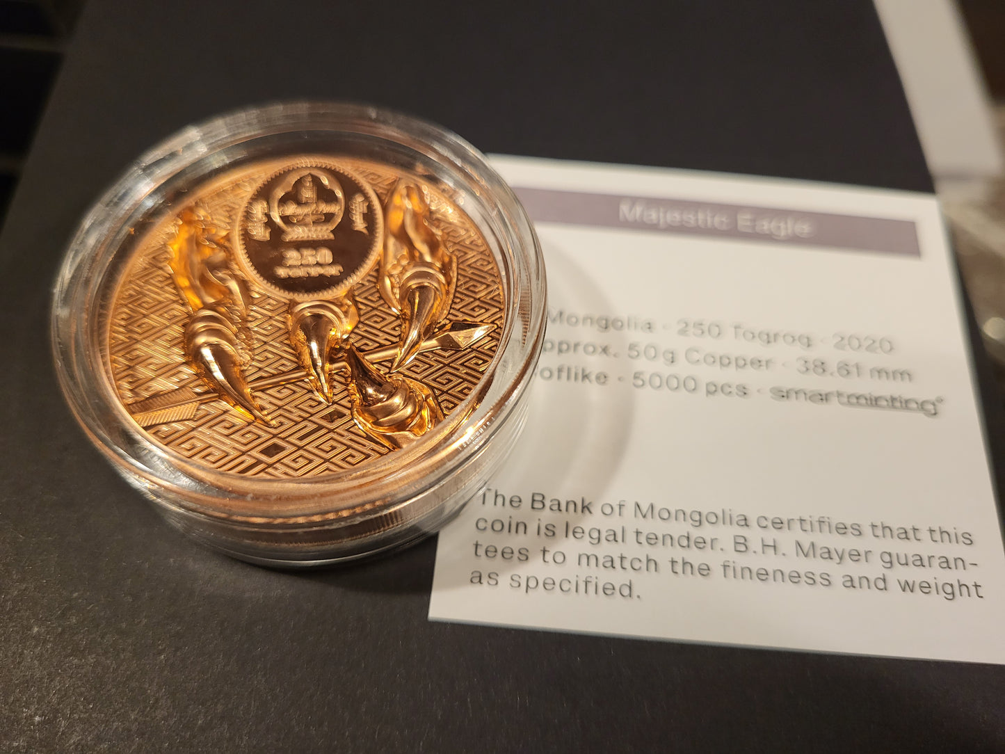 50g Silber Wild Mongolia Majestic Eagle