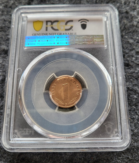 1 Pfennig 3. Reich 1939 F PCGS zertifiziert MS