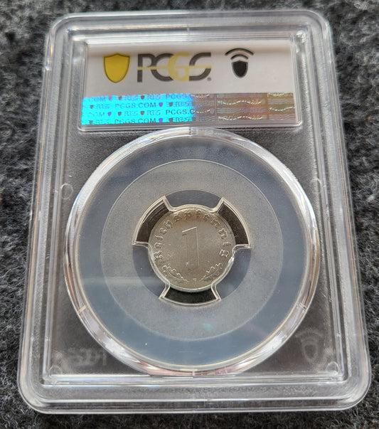 1 Pfennig 3. Reich 1941 F PCGS zertifiziert MS 64