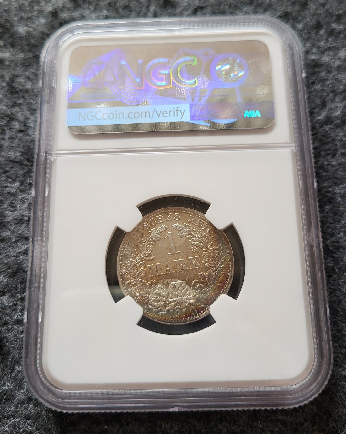 1 Mark 1914 F NGC zertifiziert MS 63