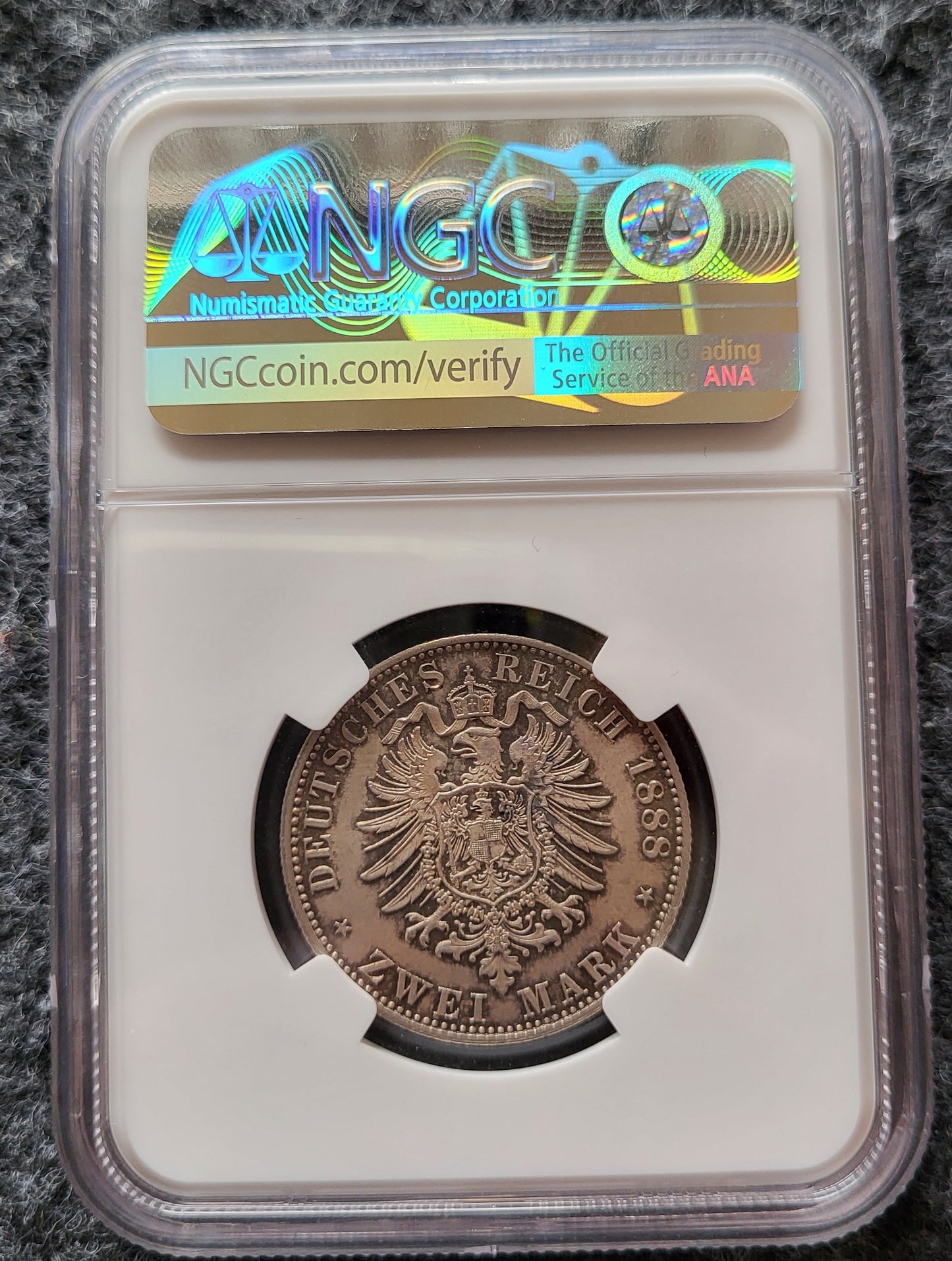 2 Mark Preußen 1888 Friedrich III NGC zertifiziert MS 63