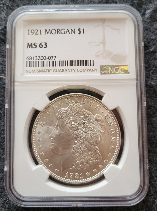 Morgan Dollar 1921 MS 63