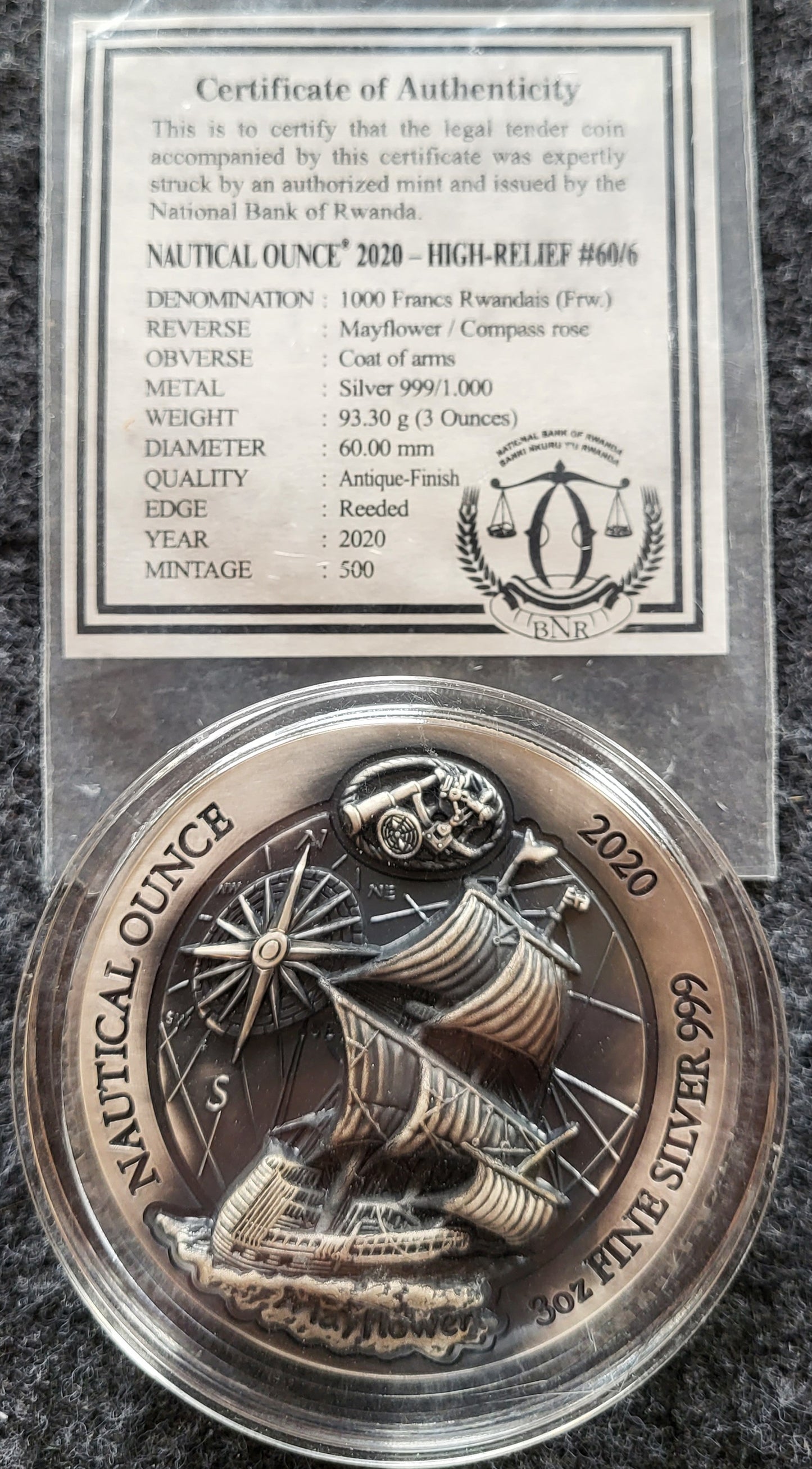3oz Silber Nautical Ounce 2020