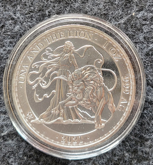 1oz Silber Una and The Lion 2021 kleine Flecken