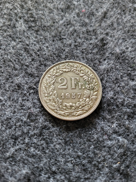 2 Franken Schweiz div. 835er Silber