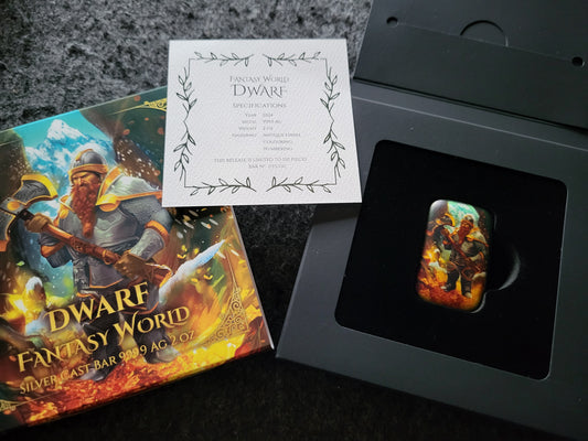 2oz Silber Fantasy World Der Zwerg