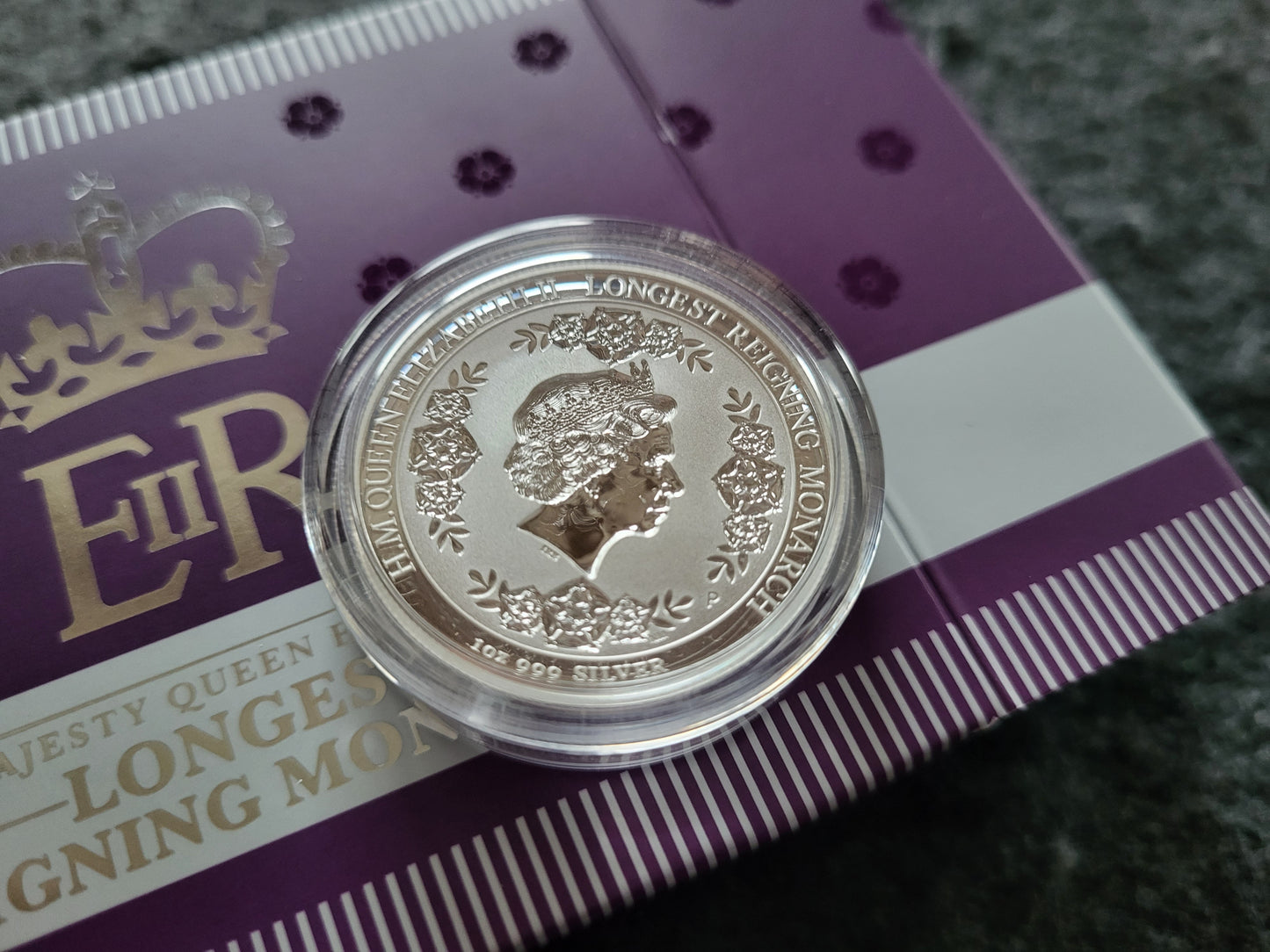 1oz Silber Perth Mint Longest reigning monarch 2015 PP High Relief