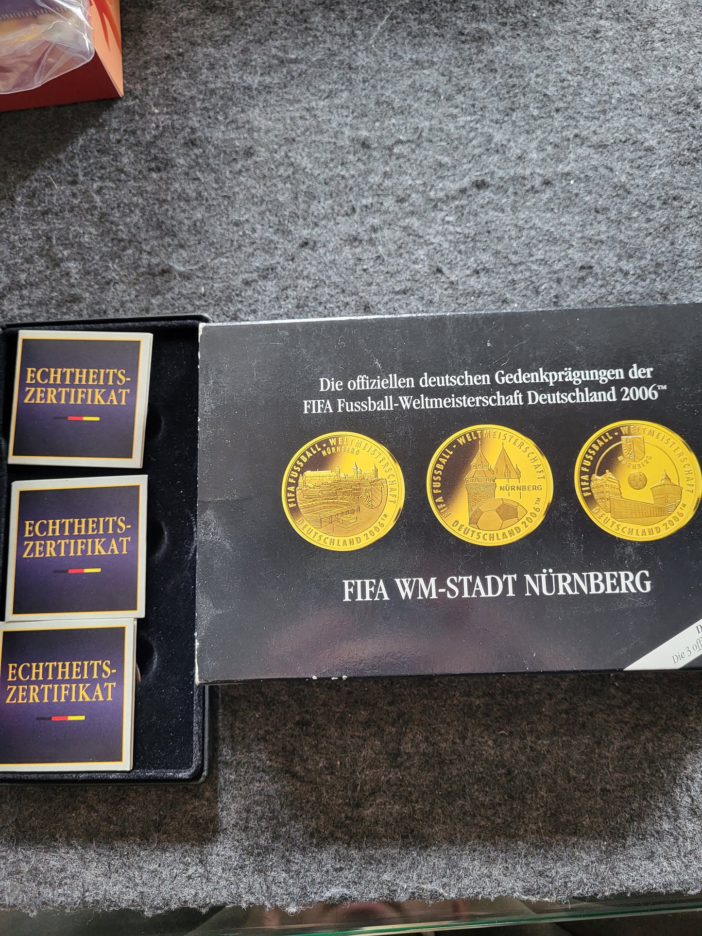 Set 3x 3,53g 585er Goldmünzen Set Fußball WM 2006