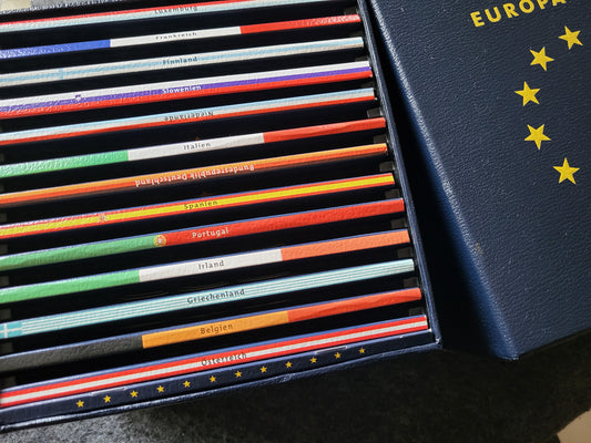Kemplettsatz Europa Kursmünzensätze 2002 mit 13x 18g 800er Silber