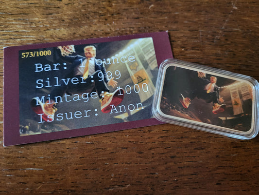 1oz Silberbarren Trump