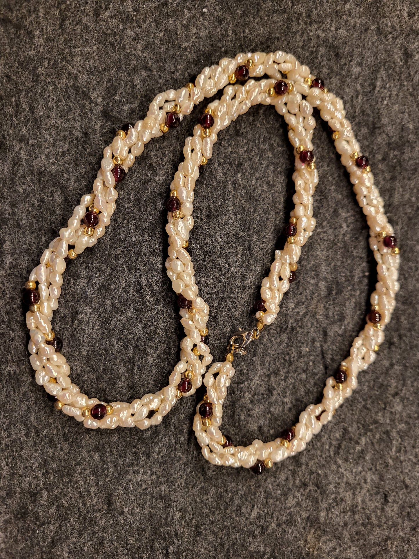 Perlenkette mit echten Perlen 65cm lang