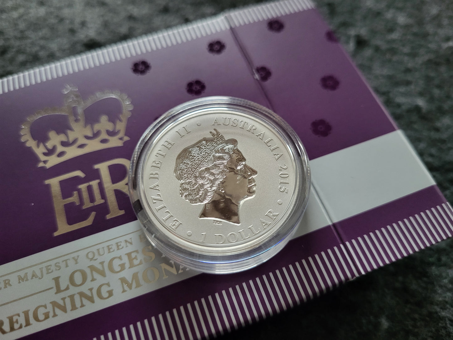 1oz Silber Perth Mint Longest reigning monarch 2015 PP High Relief