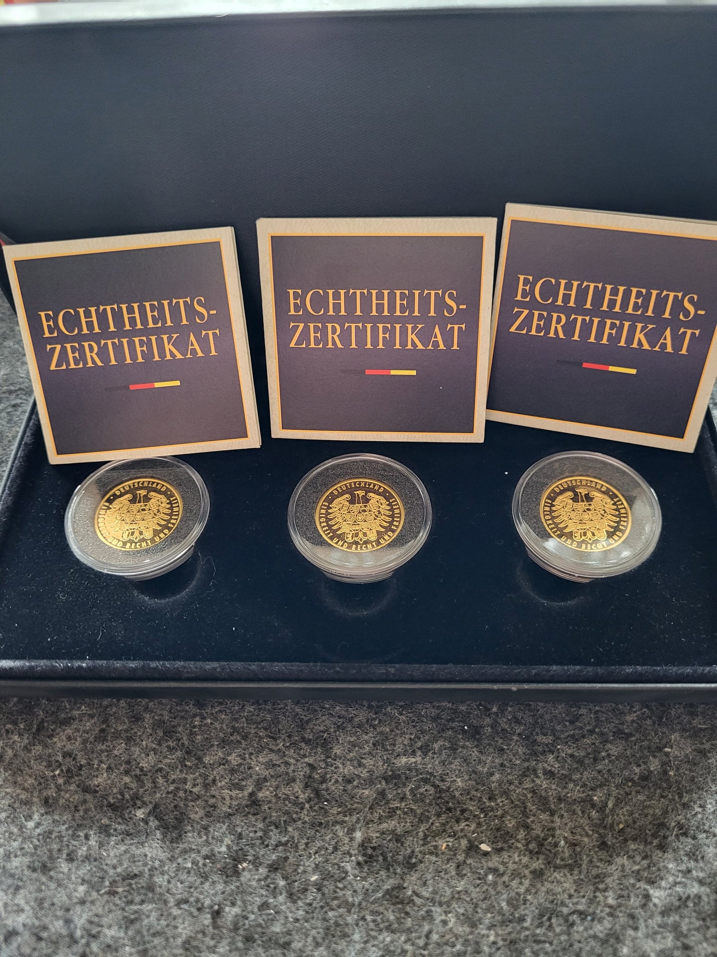 Set 3x 3,53g 585er Goldmünzen Set Fußball WM 2006
