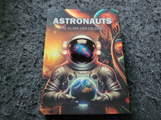 1oz Silber Canada Austronaut Black Ruthenium coloriert