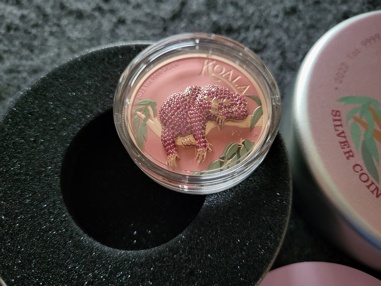 1oz Silber Koala 2022 mit Juwelen Insert