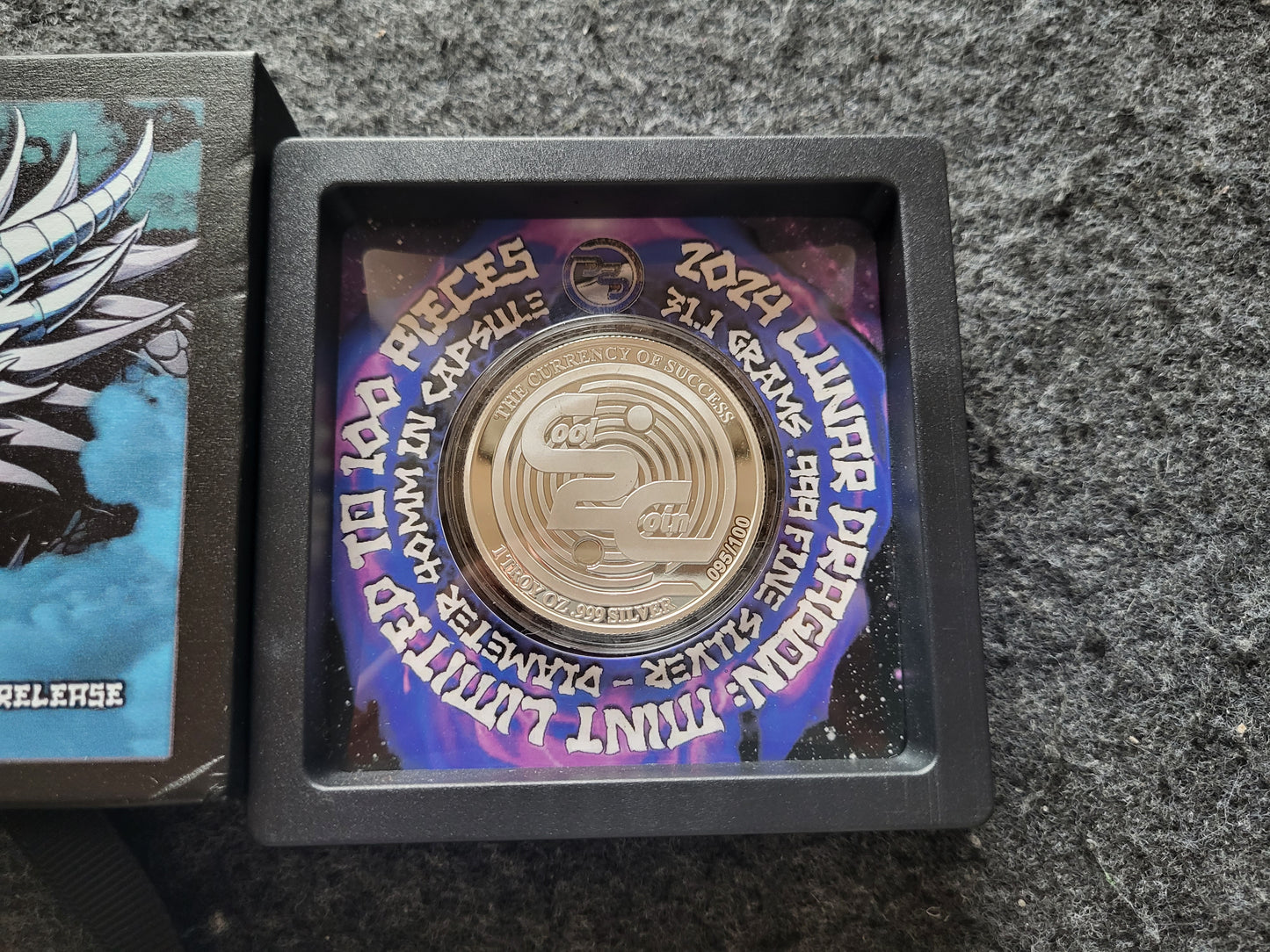 1oz Silber Drache coloriert