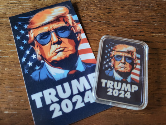 1oz Silberbarren Trump