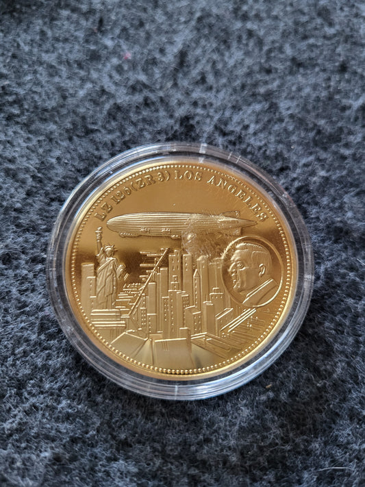 Graf von Zeppelin Medallie 20g 999er Silber, 24kt vergoldet