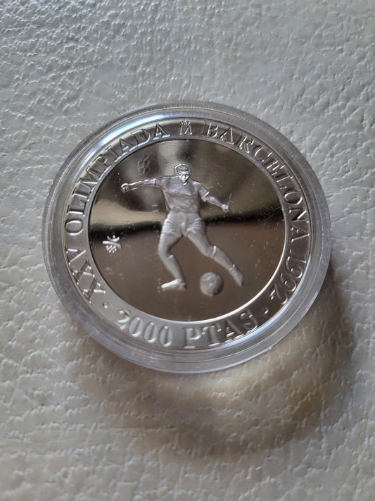 2000 Pesetas Spanien 1992 PP 25g fein 925