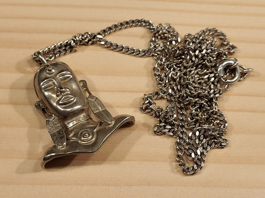 Handgefertigter Anhänger mit Kette 925er Sterling Silber 13,32g, 60cm