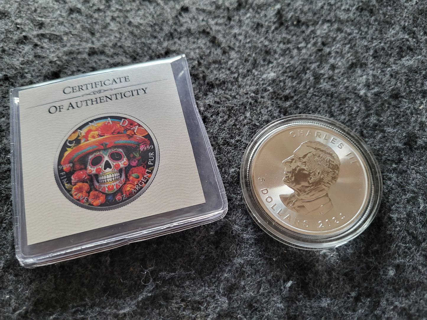 1oz Silber Mexican Dia de los Muertos coloriert