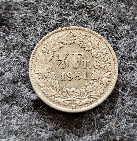 1/2 Franken 835er Silber