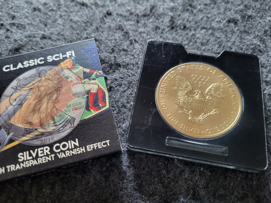 1oz Silber American Eagle Classic Sci-Fi vergoldet coloriert