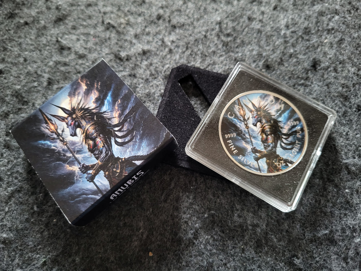1oz Silber Anubis 2025 Coloriert