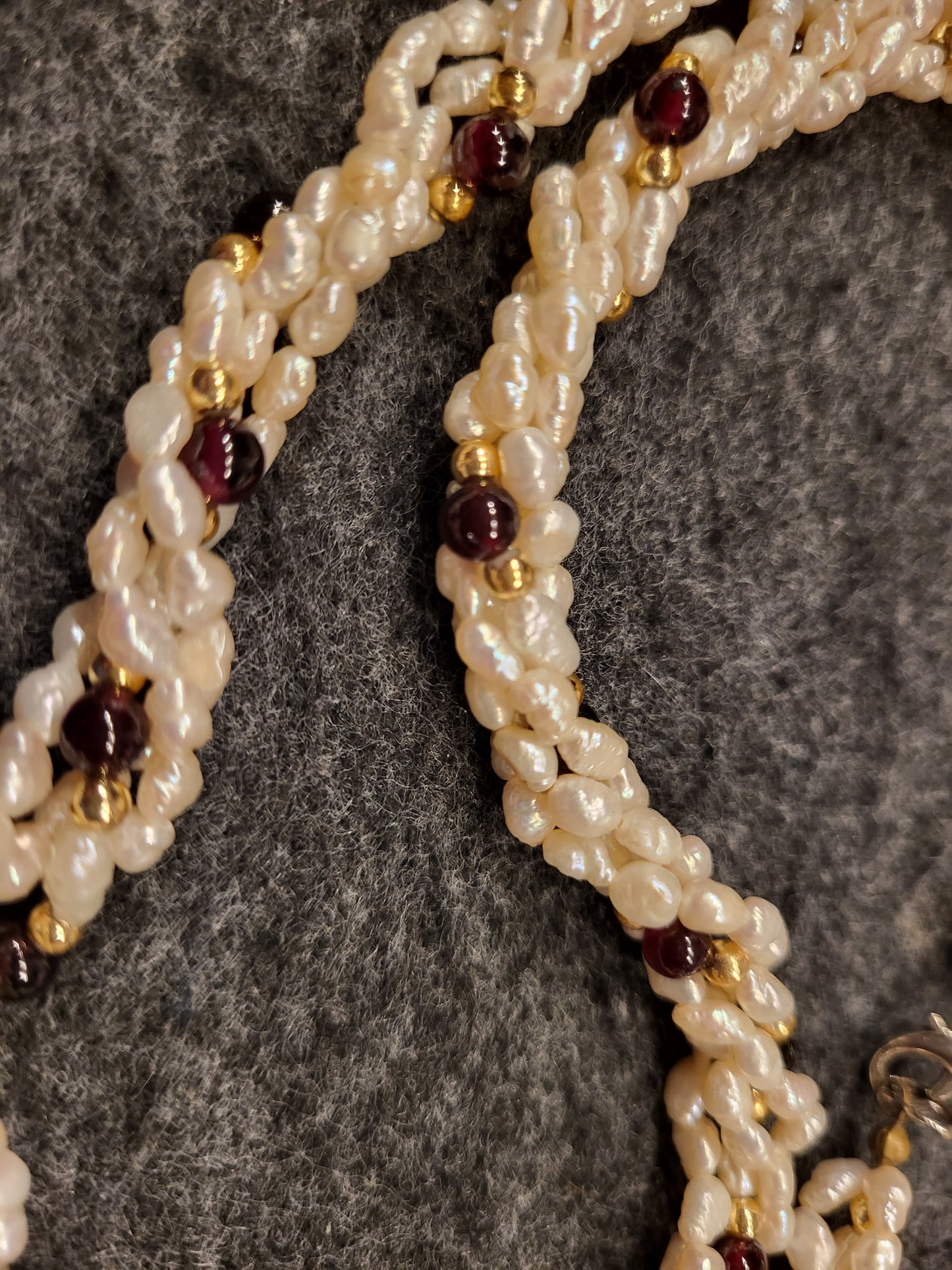 Perlenkette mit echten Perlen 65cm lang