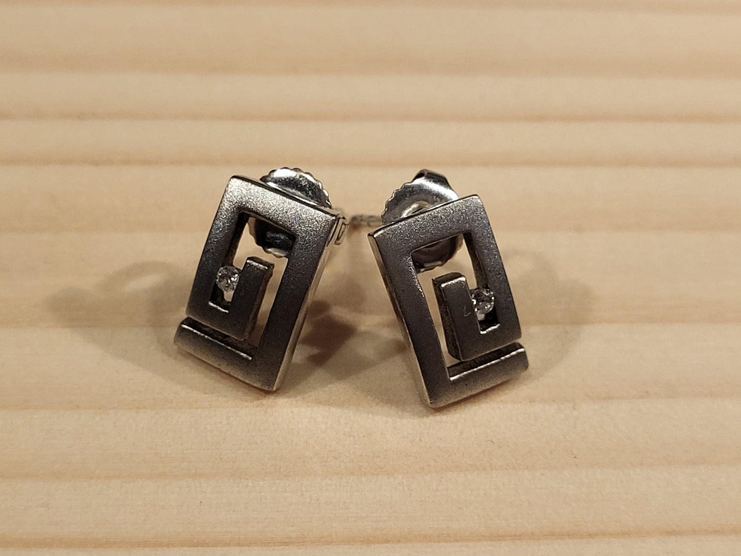 Silber Ohrringe 2,86g 925er Sterling Silber mit Brillianten