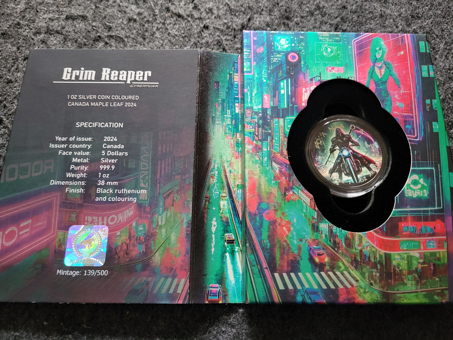 1oz Silber Grim Reaper Cyberpunk 2024