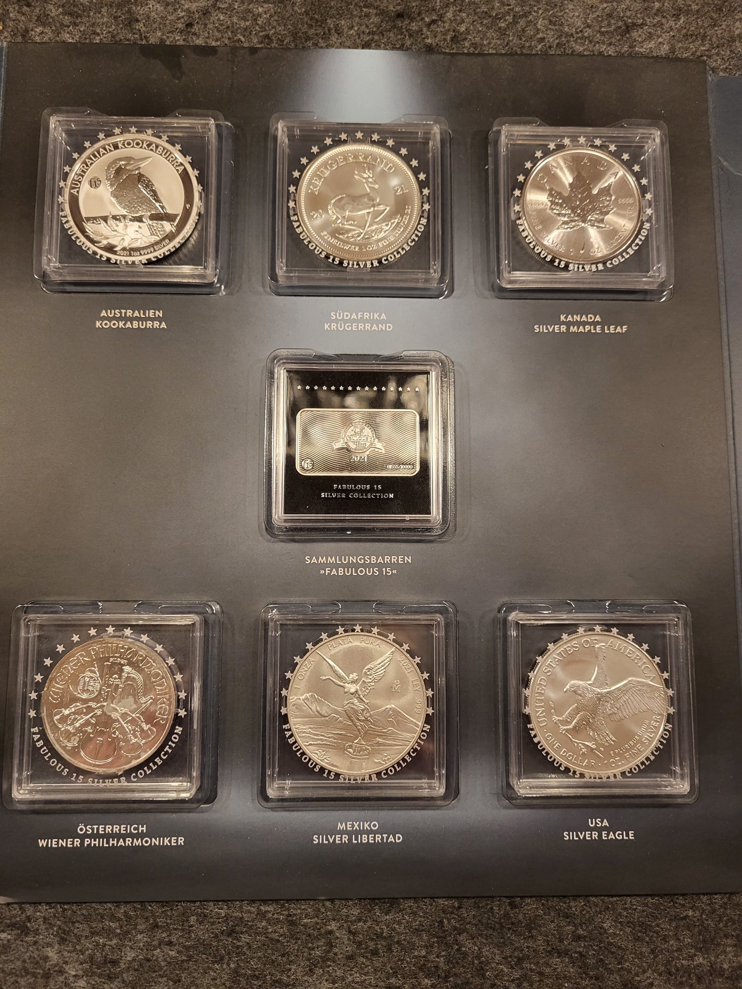 Set Fabulous 15 2021 Komplettsatz 15x 1oz Silber und 1x 1/2oz Silber