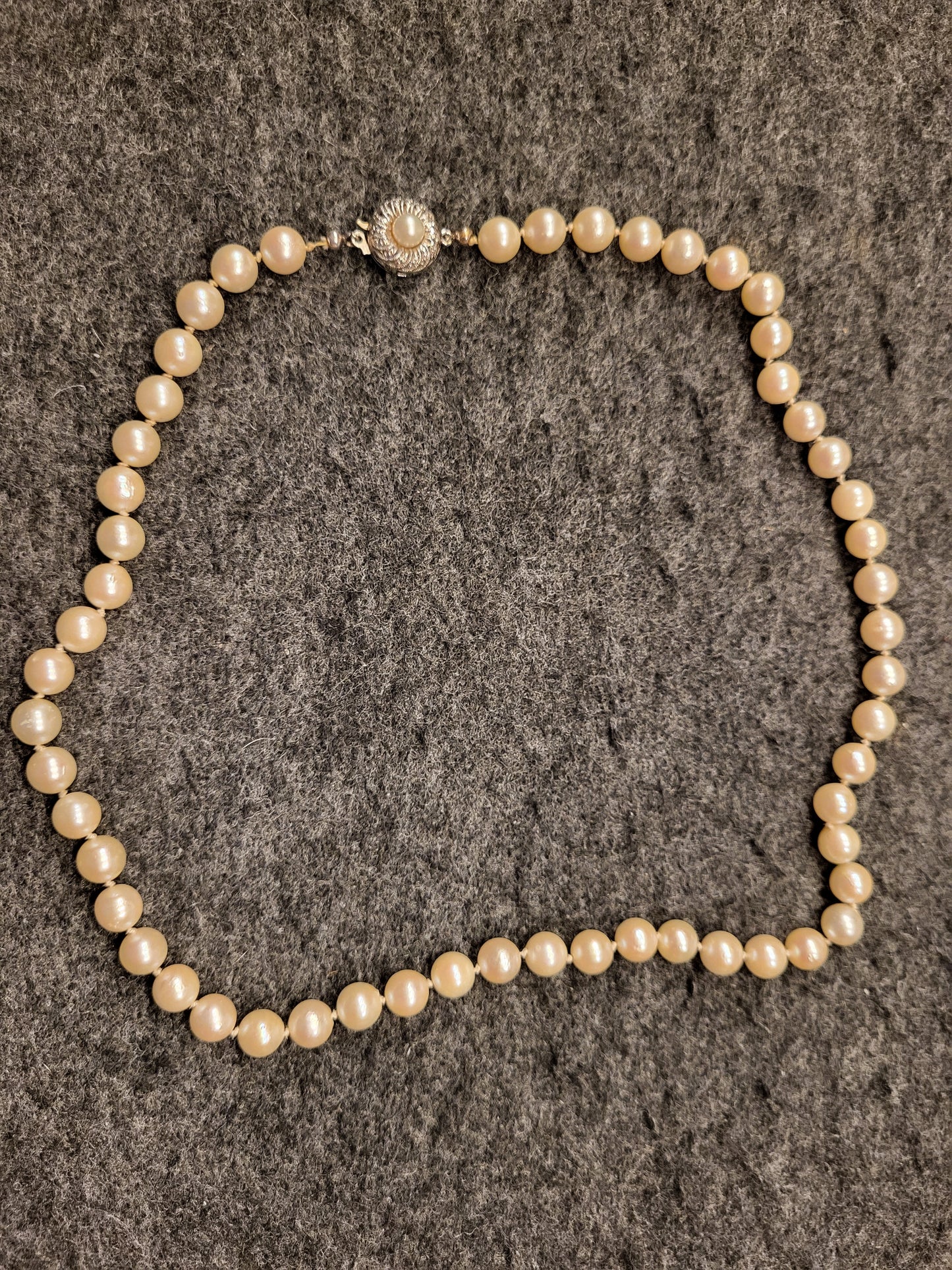 Perlenkette mit natürlichen Perlen 925er Silber Verschluss