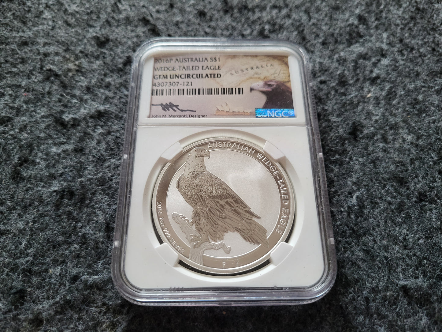 1oz Silber Wedgetailed Eagle 2016 NGC Zertifiziert Gem Mint