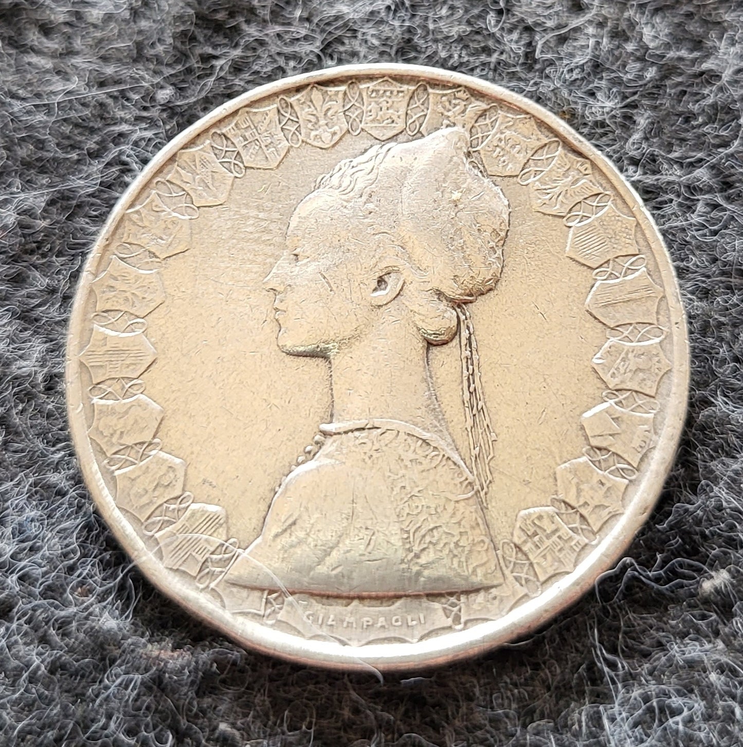 500 Lire Italien 835er Silber zufällige