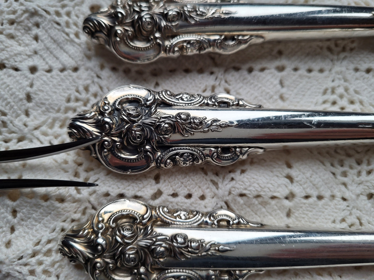 Silber Besteck Grand Baroque Sterling Silber 925 6.700g.  Handarbeit