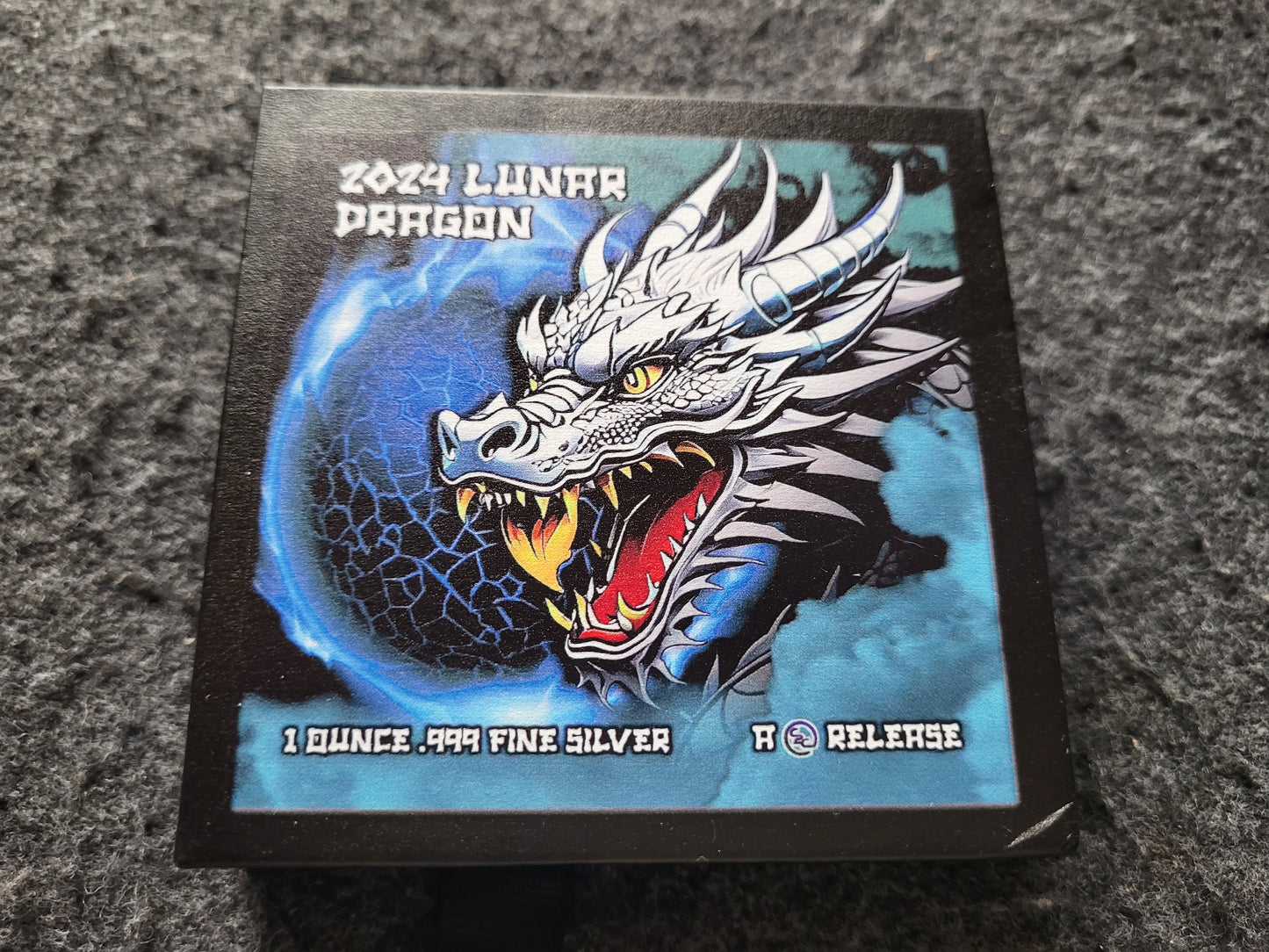 1oz Silber Drache coloriert